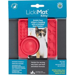 LickiMat Kitty in packaging - Red