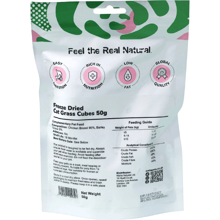 Waita Chicken & Grass Cubes treats 50g