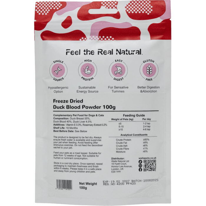 Waita Duck Blood Powder Topper 100g