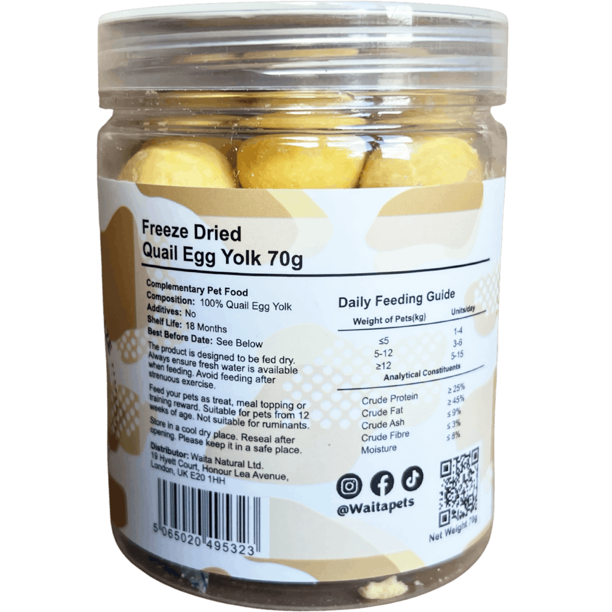 Waita Quail Egg Yolk treats 70g