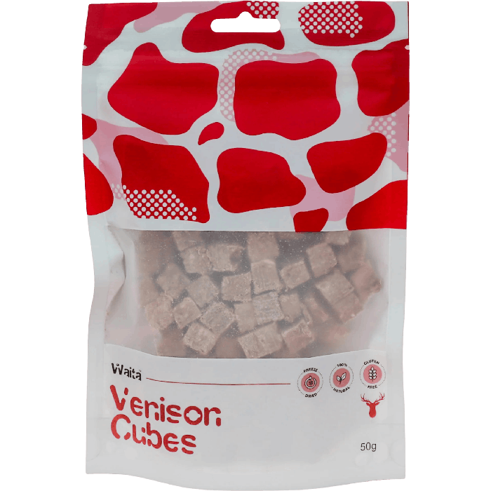Waita Venison Cubes treats 50g