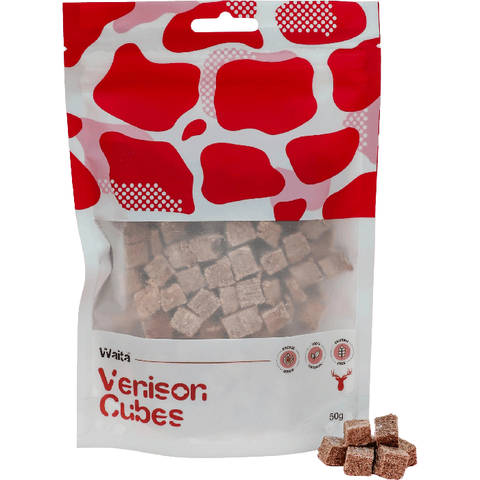 Waita Venison Cubes treats 50g