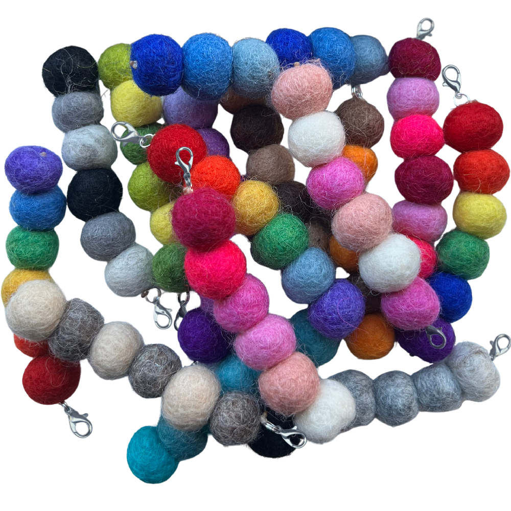 Wand Attachments Mix - Colourful Felt Balls