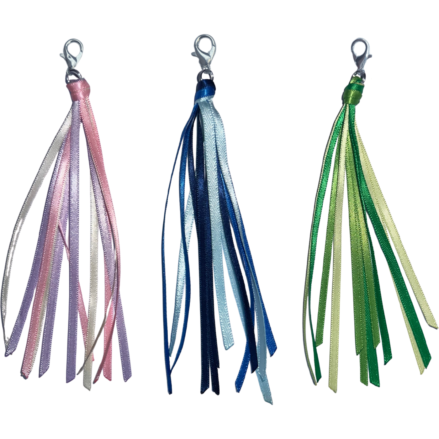 Wand Attachment - Ribbons 3 colours - pink, blue, and green