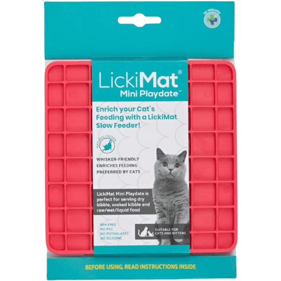 LickiMat Mini Playdate in packaging - Red