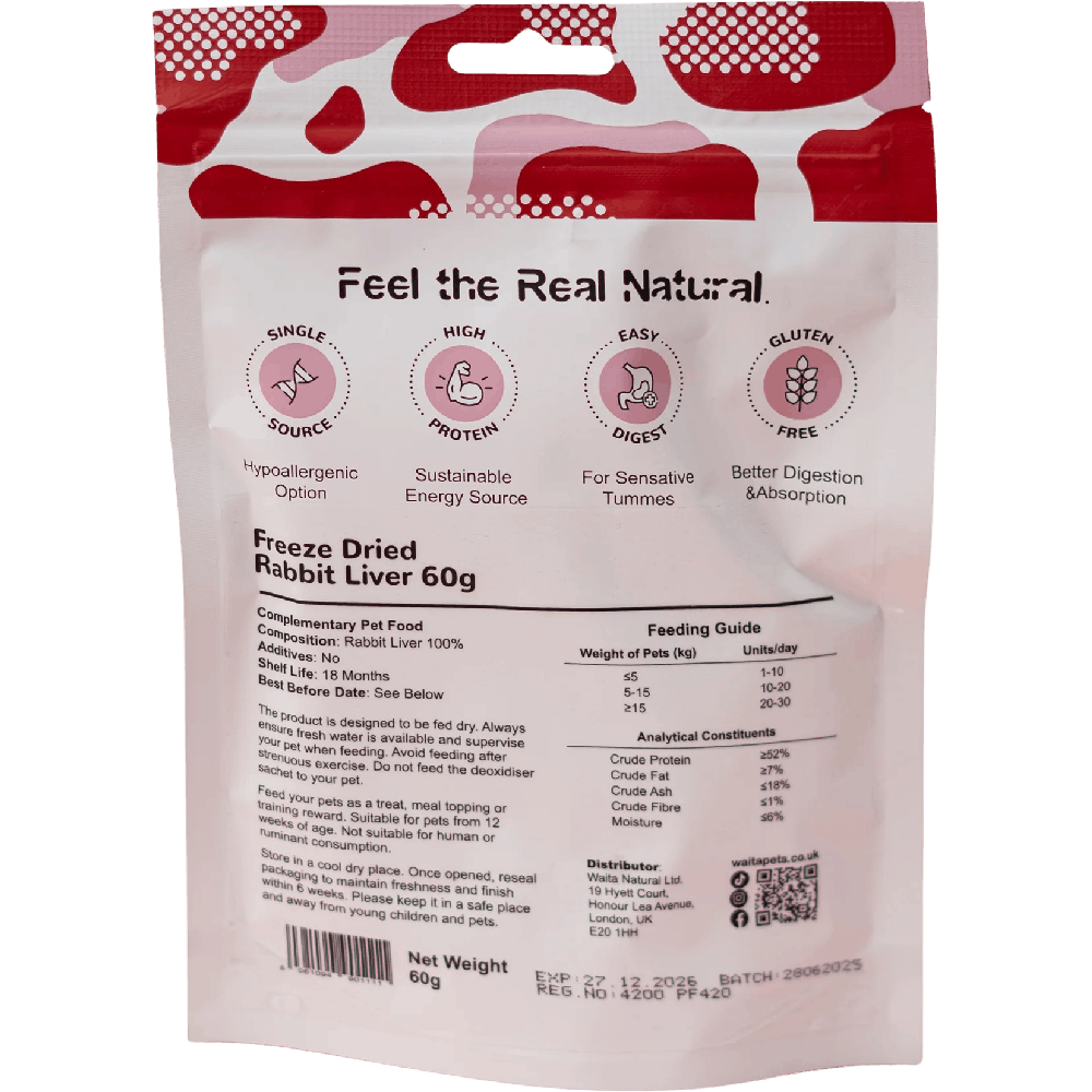 Waita Rabbit Liver treats 60g